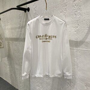 White Long-Sleeved Chrome Hearts Shirt